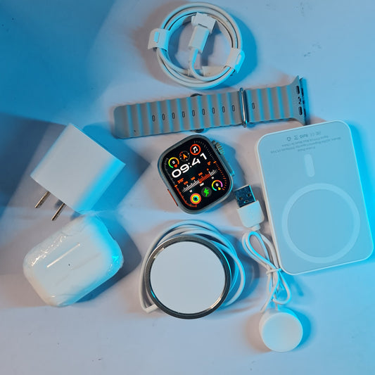 Combo Smartwatch + Audifonos In Ear Pro + Power Bank + accesorios